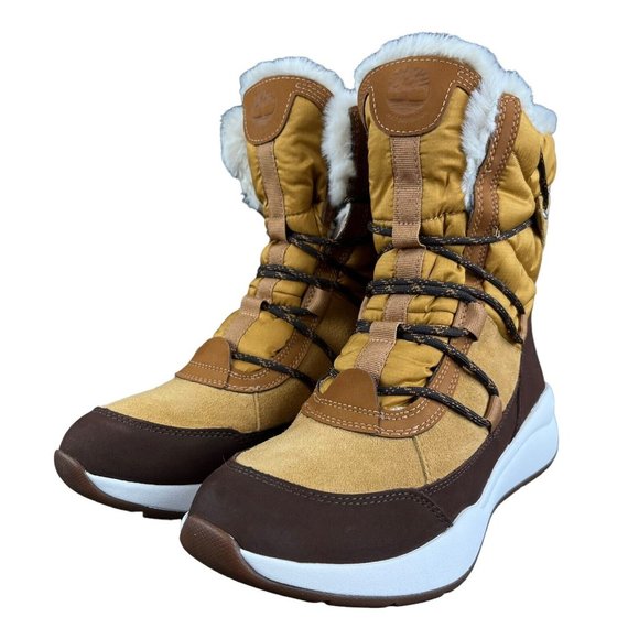 Timberland Boroughs Project Mid Brown Leather Waterproof Boots Women's Size 9 M - Picture 6 of 9